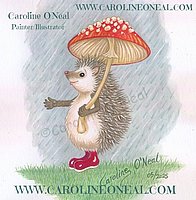 LIL HEDGEHOG - RAINY DAY WALK - Finished FULL COLOUR  -  09 May 2025 - RE-RECROPED - WEBSITE WATERMARKED - 150 dpi.jpg